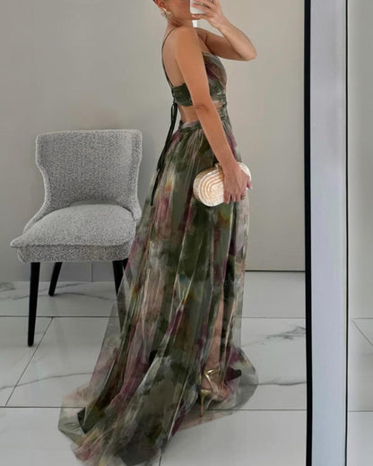 Giselle | Encantador Maxi-Vestido con Estampado Floral
