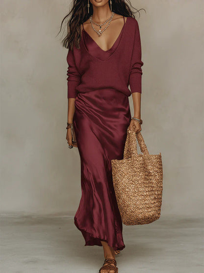 Conjunto de vestido y punto Solène