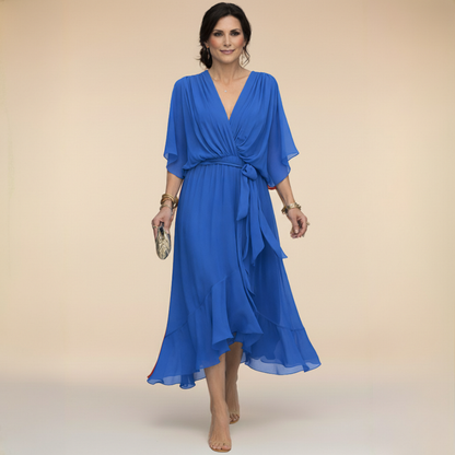Sfumato | Vestido de Chifón con Escote en V