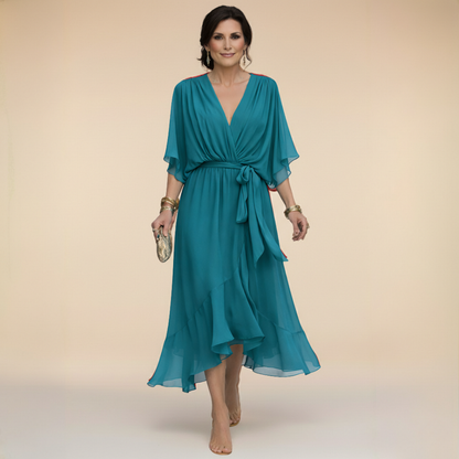 Sfumato | Vestido de Chifón con Escote en V