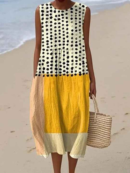 Megan | Vestido Maxi Suelto de Verano con Estampado Vintage