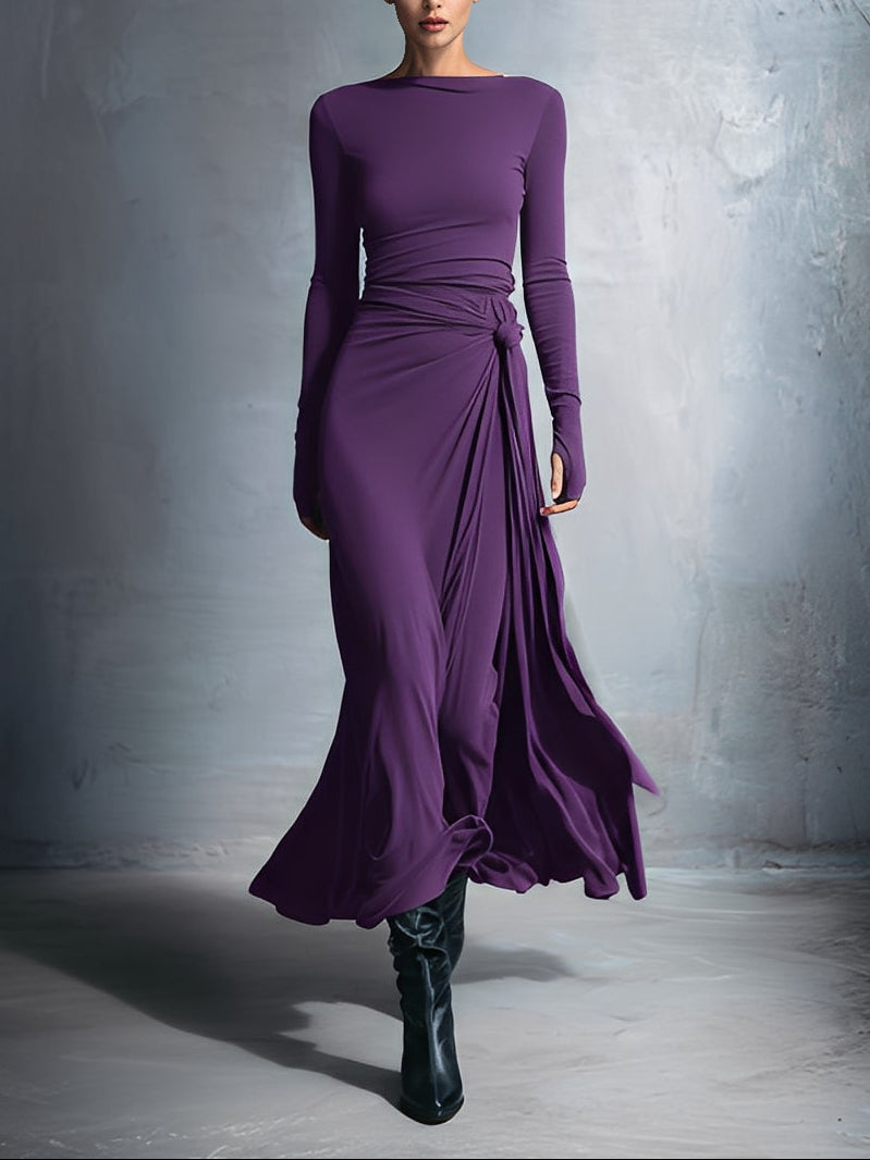 Itziar - Vestido Elegante con Nudo Lateral