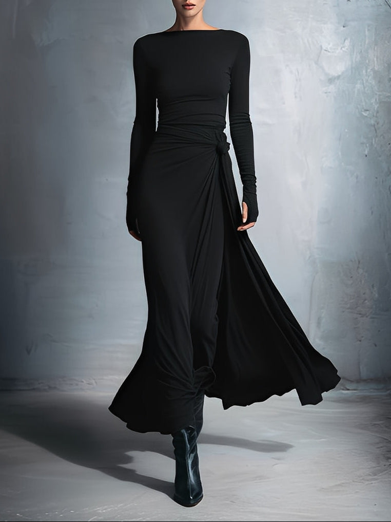 Itziar - Vestido Elegante con Nudo Lateral