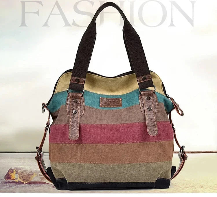 Bolso de mano de piel de colores para mujer