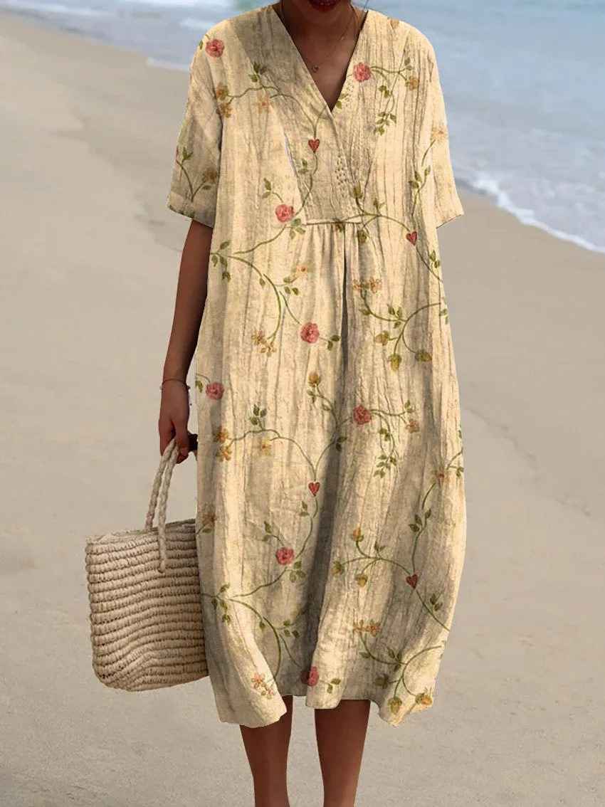 Eleanor | Vestido Maxi Floral Cómodo de Verano