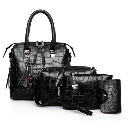 Evelyn - Conjunto de 4 bolsos de cuero Elegancia cotidiana