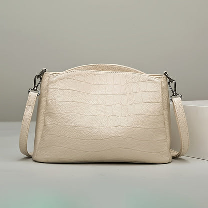 El encanto refinado de Vivienne | Bolso de hombro de piel de cocodrilo