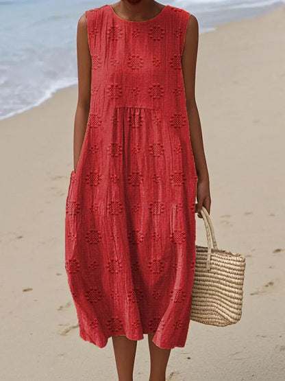 Beatrice - Vestido Elegante Sin Mangas con Bolsillos