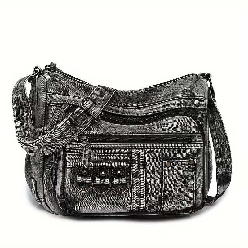 La brisa urbana de Jenna | Bolso de hombro vaquero