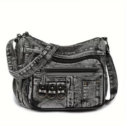 La brisa urbana de Jenna | Bolso de hombro vaquero