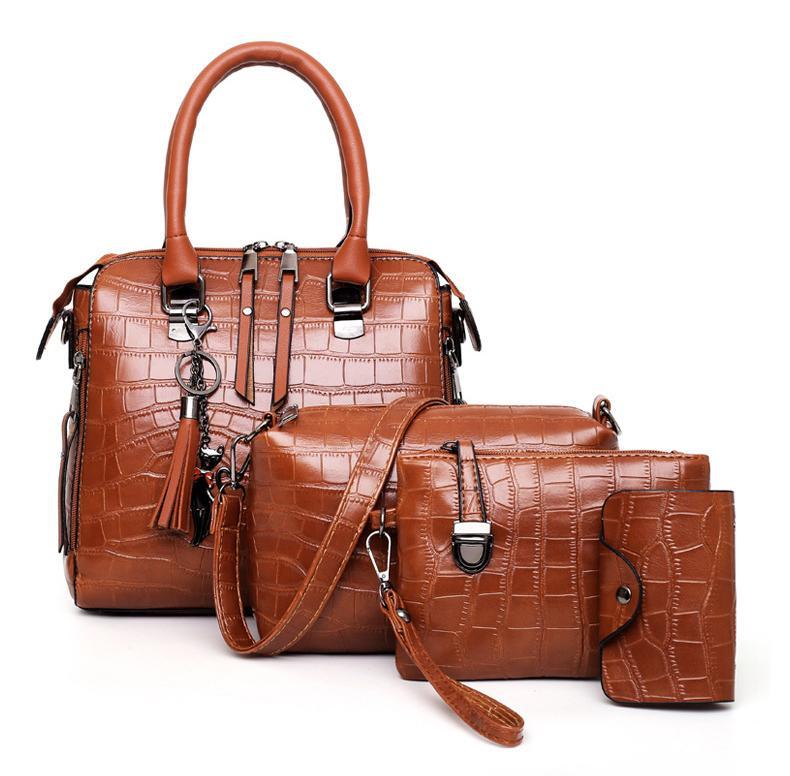 Evelyn - Conjunto de 4 bolsos de cuero Elegancia cotidiana