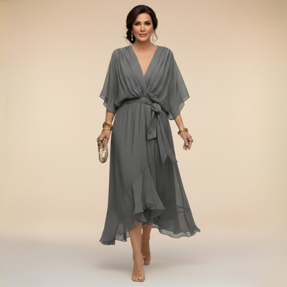 Sfumato | Vestido de Chifón con Escote en V