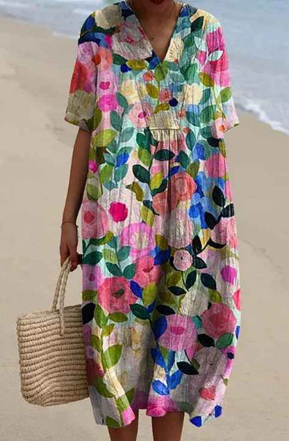Lina | Vestido de Flores Vintage