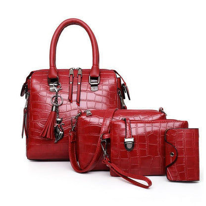 Evelyn - Conjunto de 4 bolsos de cuero Elegancia cotidiana