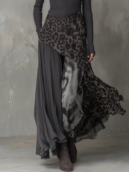 Martina | Vestido largo estilo bohemio con estampado de leopardo • S1