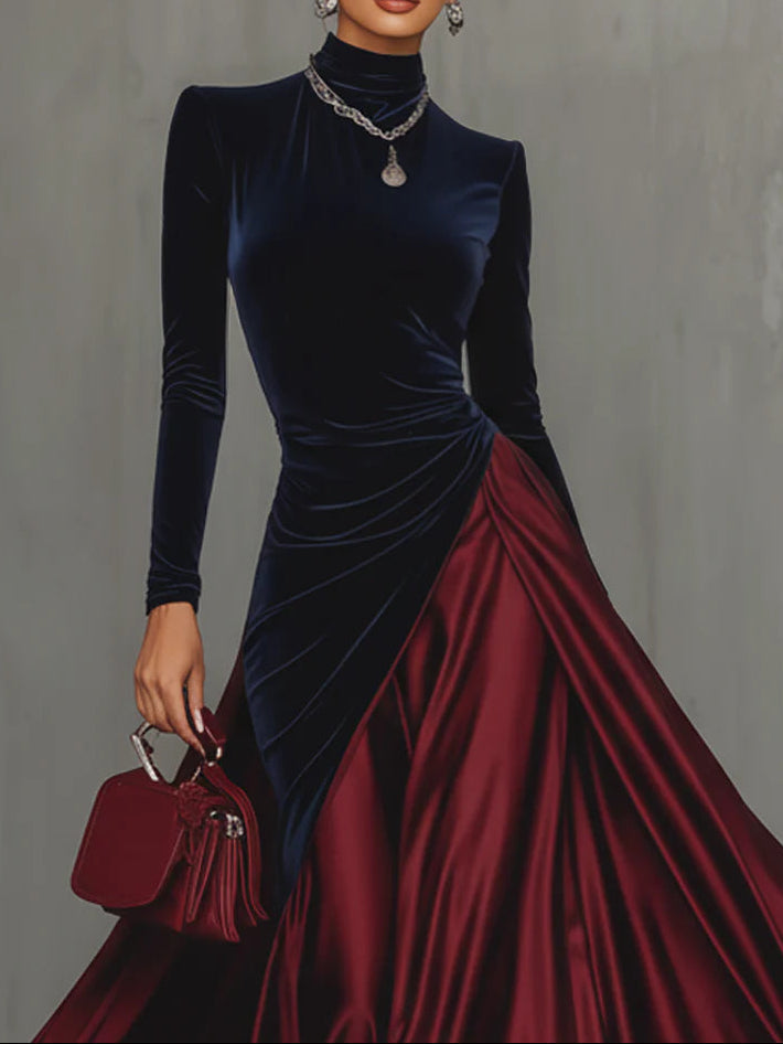 Lira - Vestido largo bicolor
