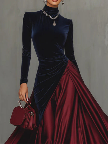 Lira - Vestido largo bicolor