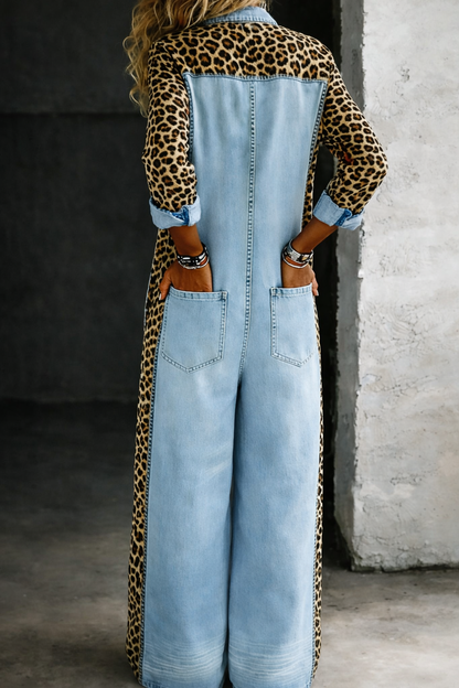 Amanda | Mono de Camisa de Denim de Una Pieza