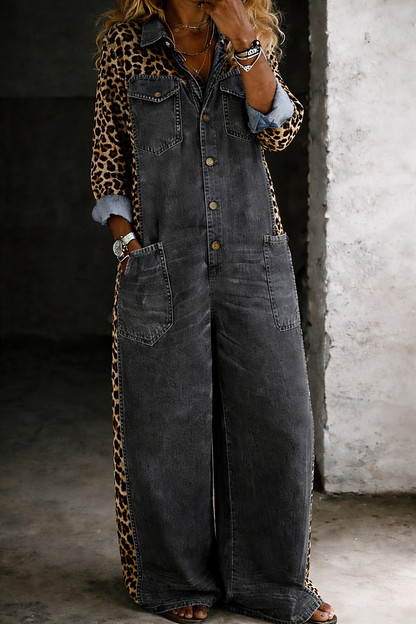 Amanda | Mono de Camisa de Denim de Una Pieza