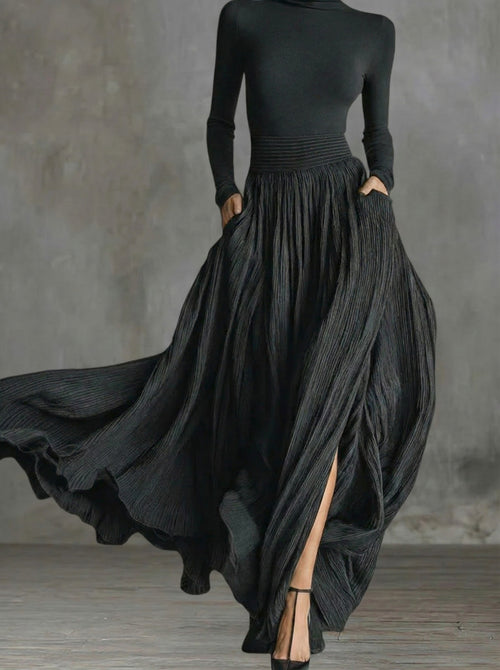 Raquel - Vestido maxi de cintura alta