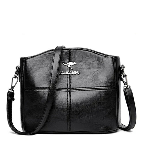 Elegante bolso tote y bandolera de piel bordada para mujer