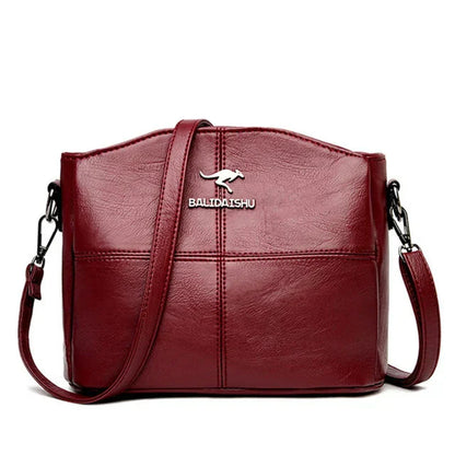 Elegante bolso tote y bandolera de piel bordada para mujer