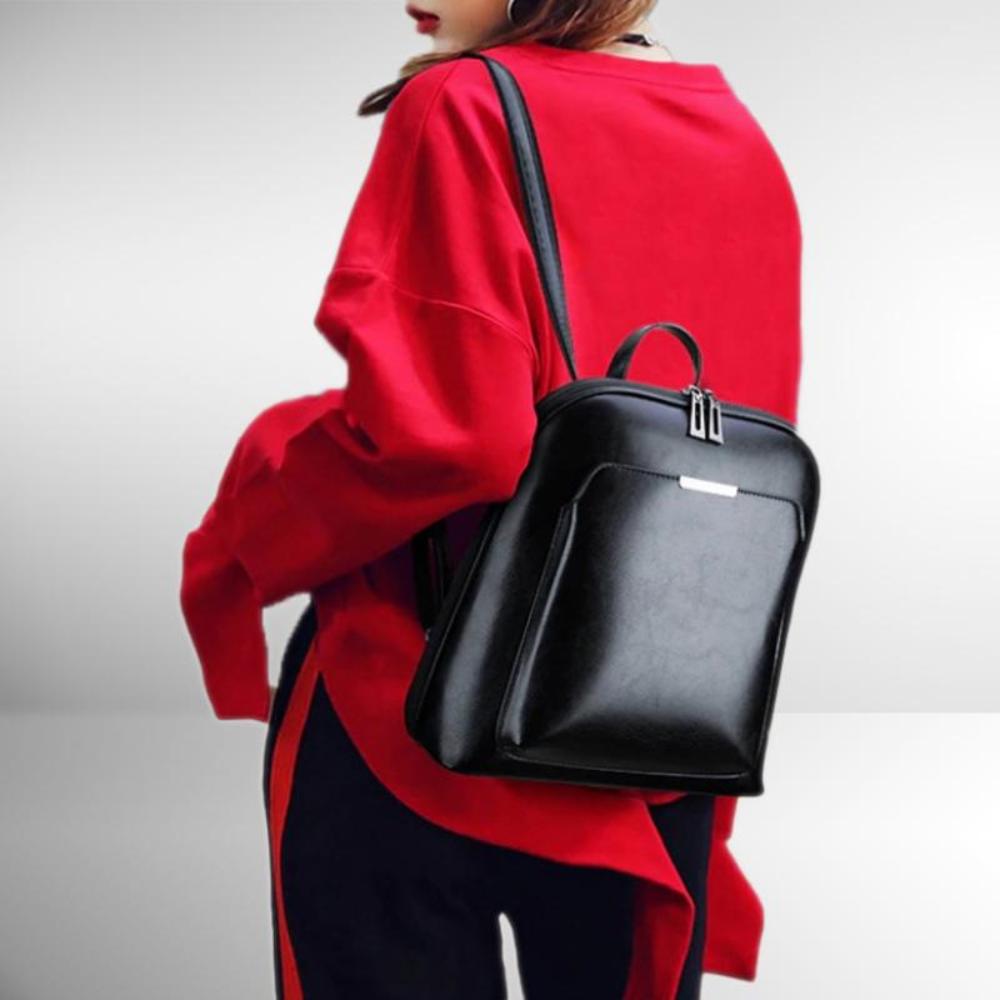 Mochila clásica con doble cremallera: diseño elegante
