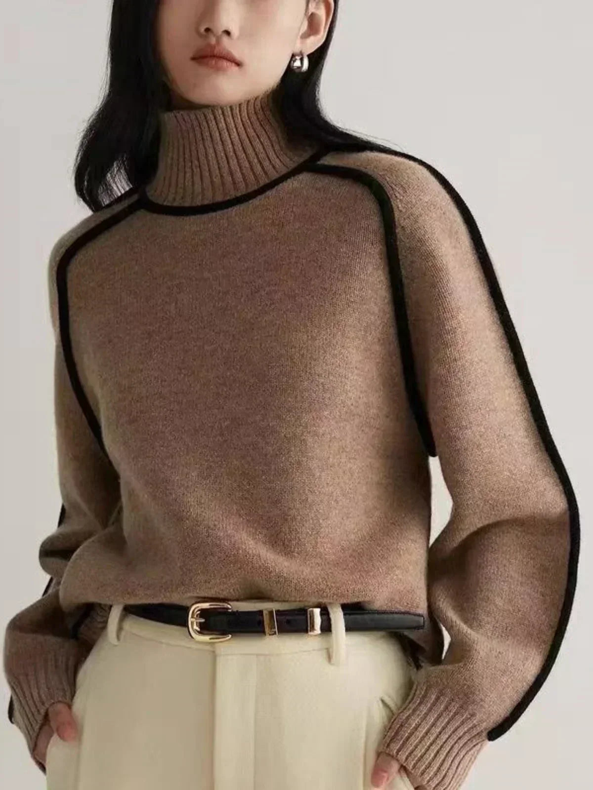 Donna | Elegante suéter de cuello alto