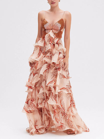 Leyla | Vestido largo Papillon exclusivo