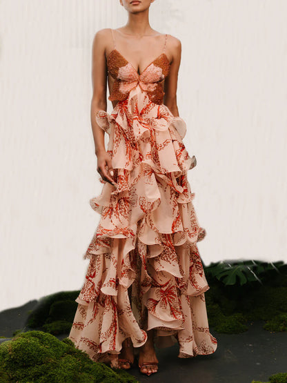 Leyla | Vestido largo Papillon exclusivo