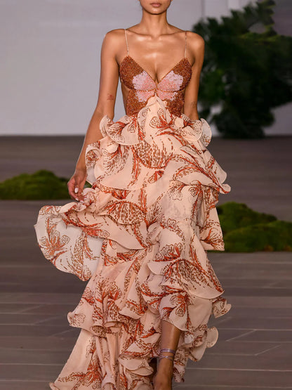 Leyla | Vestido largo Papillon exclusivo