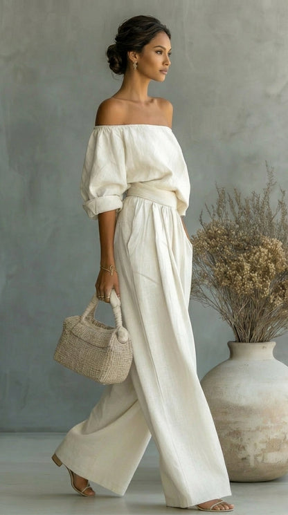 Liliána™ – Conjunto exclusivo con efecto lino para un verano elegante • S1