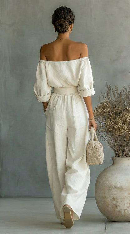 Liliána™ – Conjunto exclusivo con efecto lino para un verano elegante • S1