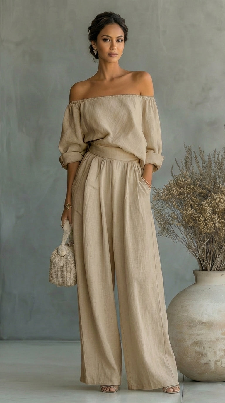 Liliána™ – Conjunto exclusivo con efecto lino para un verano elegante • S1