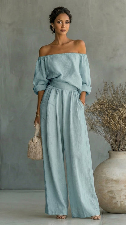 Liliána™ – Conjunto exclusivo con efecto lino para un verano elegante • S1