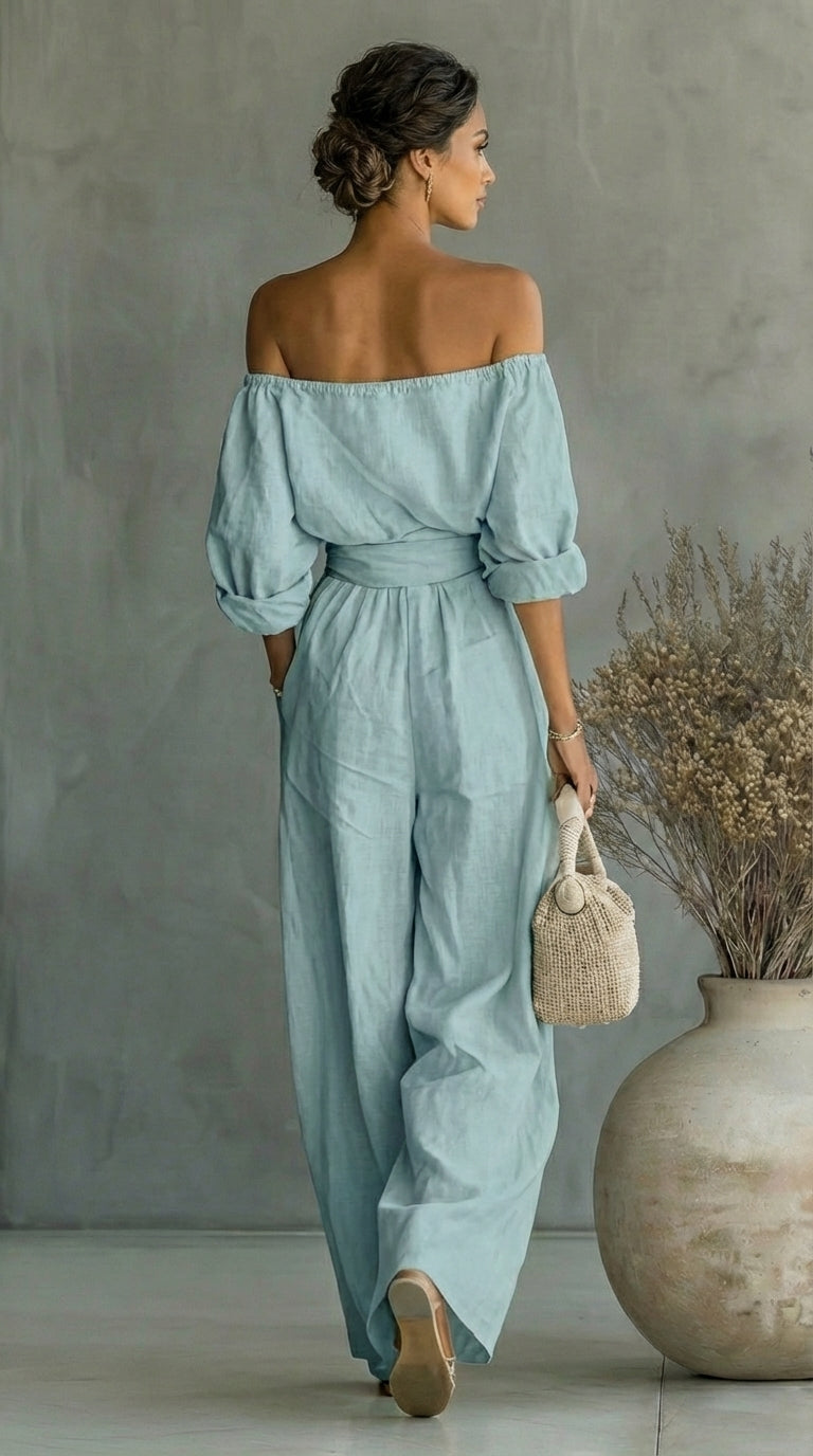 Liliána™ – Conjunto exclusivo con efecto lino para un verano elegante • S1