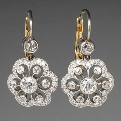 Pendientes mandala de cristal vintage