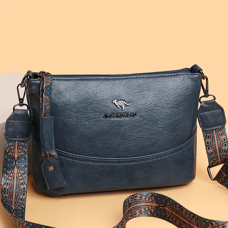 Bolso de hombro de cuero moderno