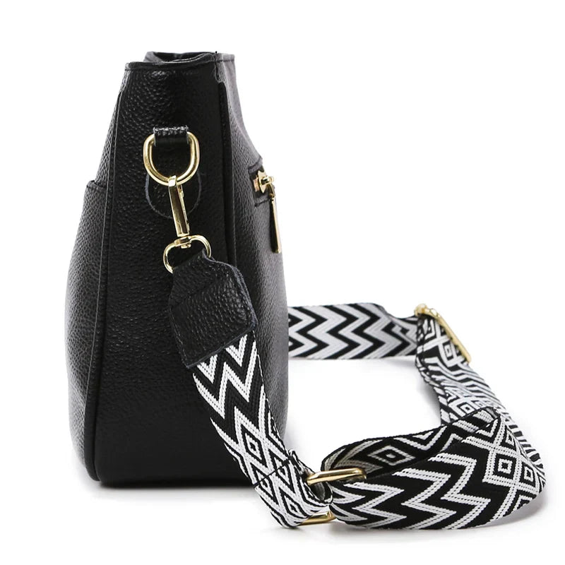 Bolso de hombro de piel de vaca diseño de lujo
