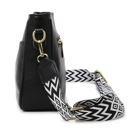Bolso de hombro de piel de vaca diseño de lujo