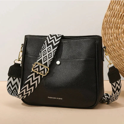 Bolso de hombro de piel de vaca diseño de lujo