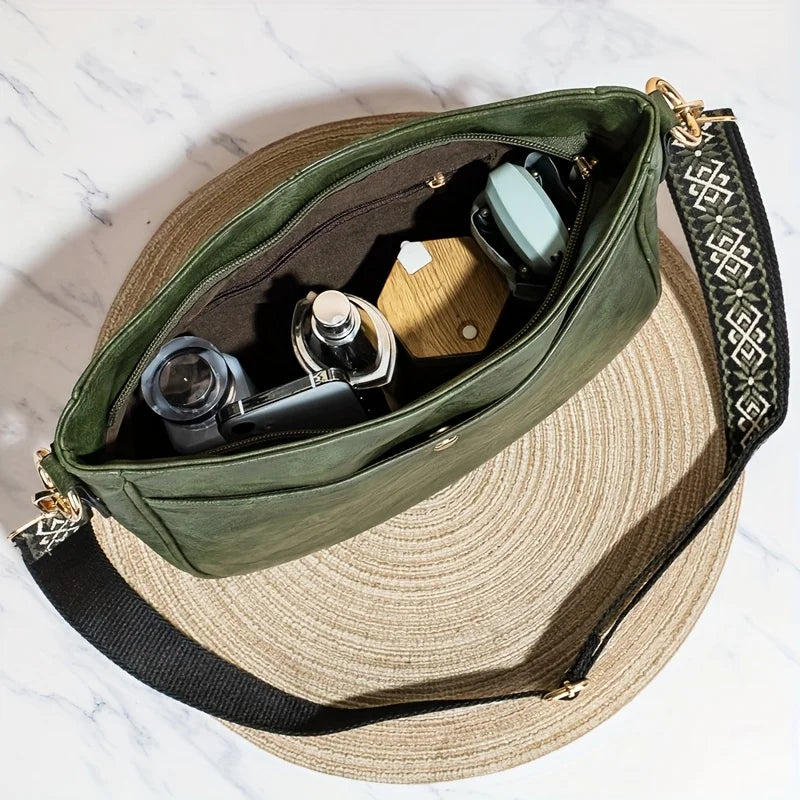 Bolso de hombro de cuero vintage