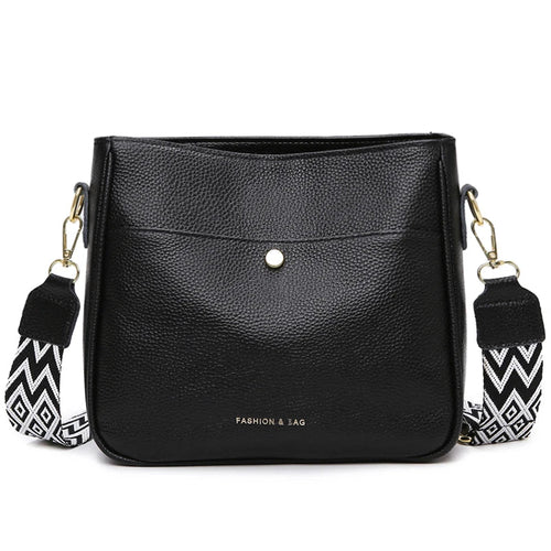 Bolso de hombro de piel de vaca diseño de lujo