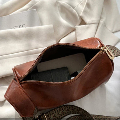 Elegante bolso Boston vintage de piel sintética: bandolera de moda