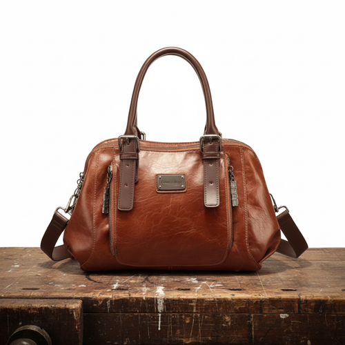 Bolso de cubo de lujo rojo