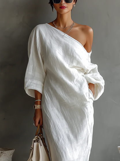 Beatrice | Vestido maxi de un solo hombro con un encanto refinado