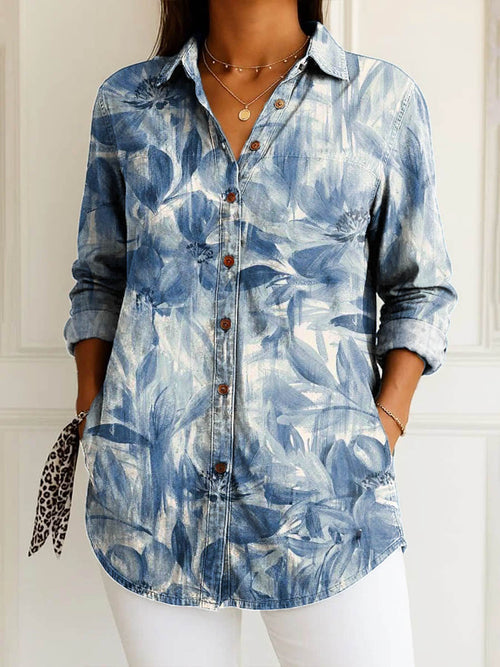 Bega | Blusa de flores azules