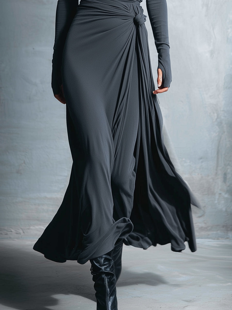 Itziar - Vestido Elegante con Nudo Lateral