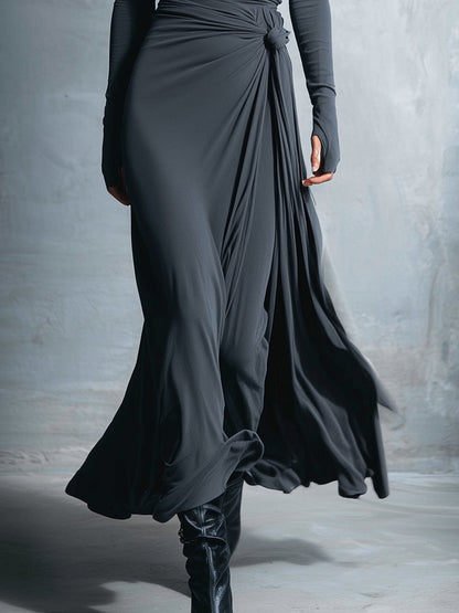 Itziar - Vestido Elegante con Nudo Lateral
