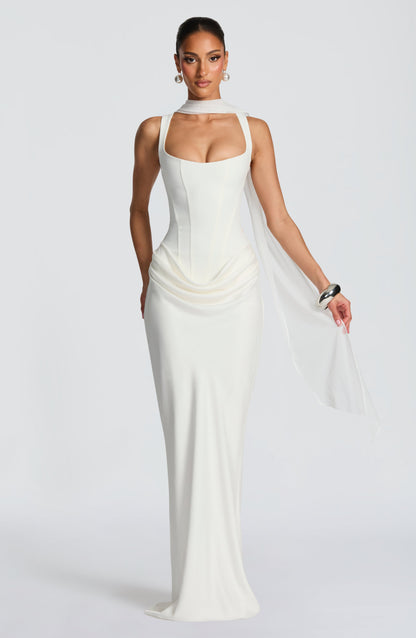 Leonor - Vestido maxi de escote cuadrado